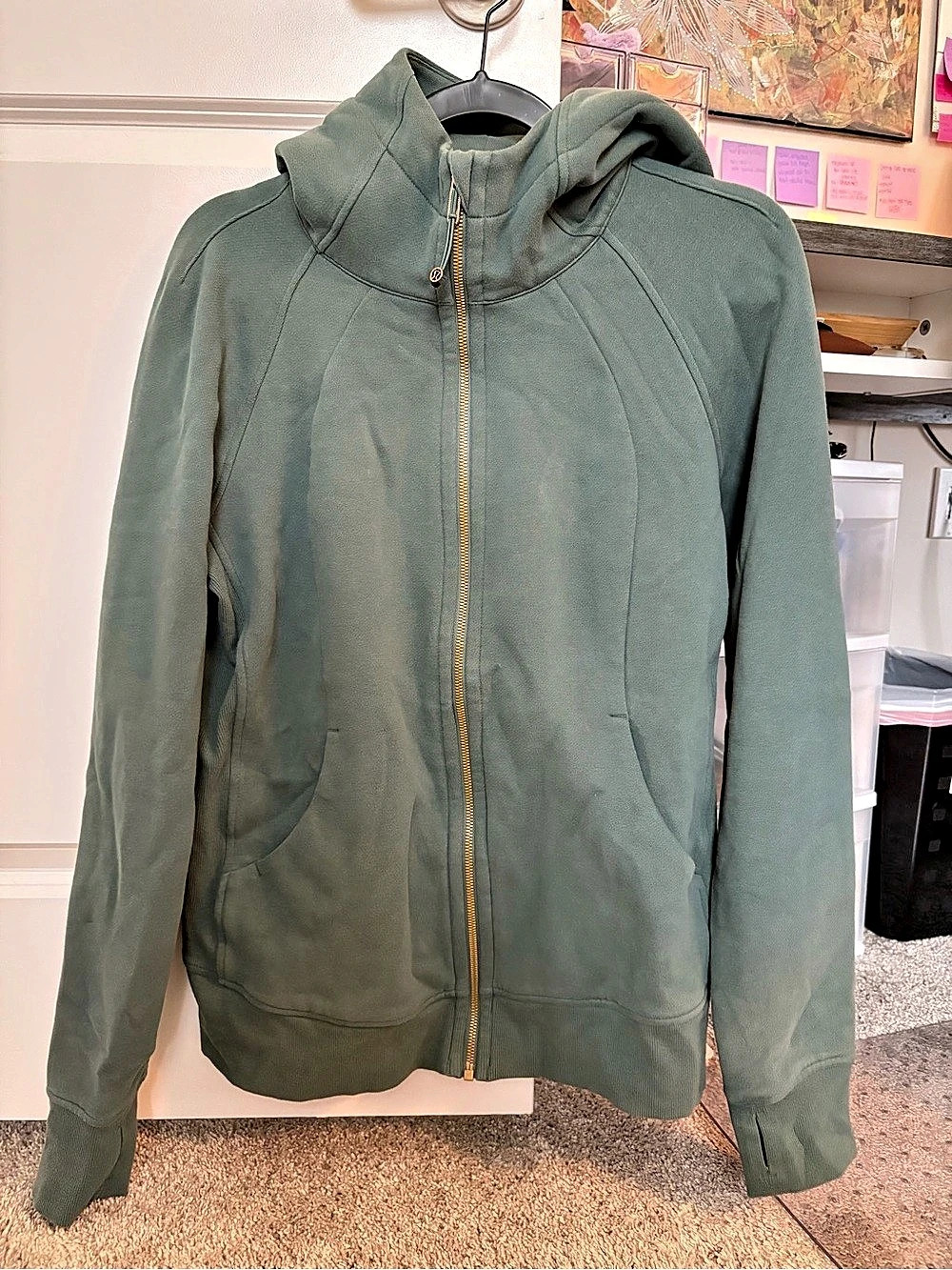 lululemon Scuba Oversized Full-Zip Hoodie Medium Forest Size 14